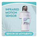Sensor De Presença Com Fotocélula 360° - Soquete Lâmpada E27