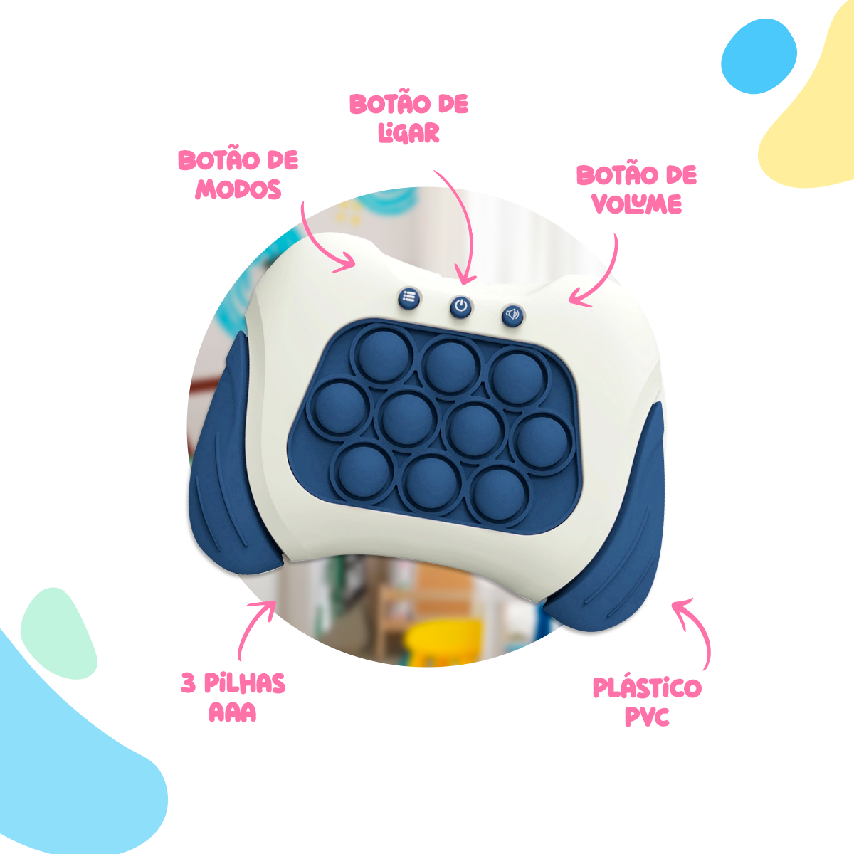 Pop-it Mini Game Infantil Brinquedo Apertar Jogo Da Memória